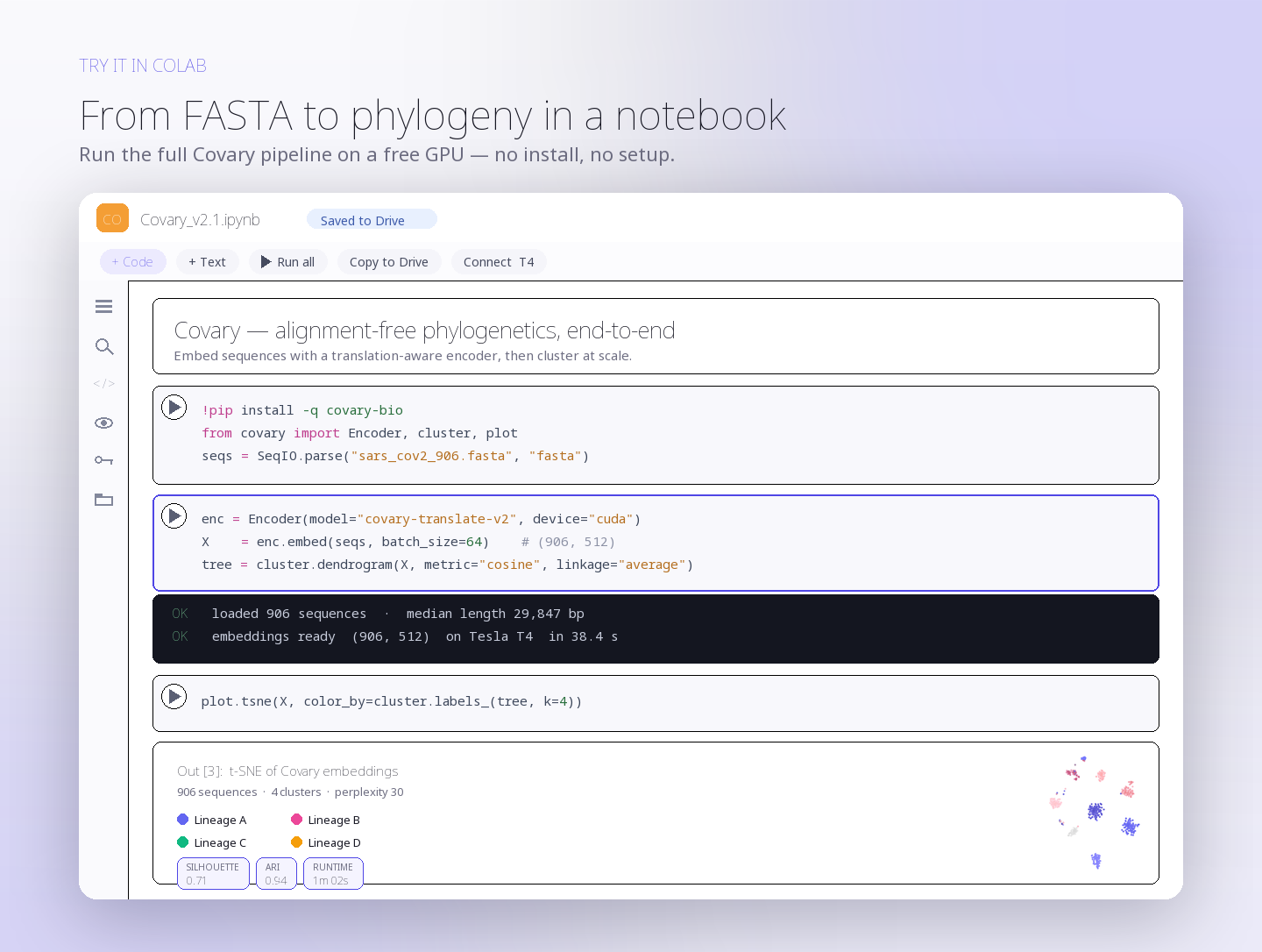 Covary interactive simulation preview